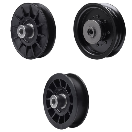 UDC Parts Mower Kit / Pulley 532194326 + Pulley 532196104 + Pulley 532194327 / Fits Husqvarna YTH220 Twin YTH2448T MOWER PARTS - UDC Parts Mower Kit / Pulley 532194326 + Pulley 532196104 + Pulley 532194327 / Fits Husqvarna YTH220 Twin YTH2448T