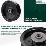 UDC Parts 196104 Idler Pulley / 48 54 inch deck / for Husqvarna 532196104 197380 532197380 TS342 TS343 TS348 TS352 YT42DXLS  UDC Parts 196104 Idler Pulley / 48 54 inch deck / for Husqvarna 532196104 197380 532197380 TS342 TS343 TS348 TS352 YT42DXLS