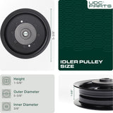 UDC Parts 196104 Idler Pulley / 48 54 inch deck / for Husqvarna 532196104 197380 532197380 TS342 TS343 TS348 TS352 YT42DXLS  UDC Parts 196104 Idler Pulley / 48 54 inch deck / for Husqvarna 532196104 197380 532197380 TS342 TS343 TS348 TS352 YT42DXLS