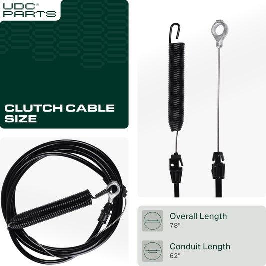 UDC Parts 532435110 Clutch Control Cable for 46 inch Husqvarna AYP Craftsman 435110 408319 532408319 Lawn Mowers Ariens Aftermarket Parts -  UDC Parts 532435110 Clutch Control Cable for 46 inch Husqvarna AYP Craftsman 435110 408319 532408319 Lawn Mowers