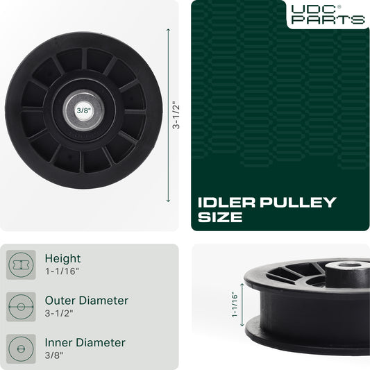 UDC Parts 539110311 Idler Pulley for Husqvarna Craftsman and Poulan Mower 14259 607163 MZ6125 RZ3016 RZ4219 RZ4619 Mower Pulleys -  UDC Parts 539110311 Idler Pulley for Husqvarna Craftsman and Poulan Mower 14259 607163 MZ6125 RZ3016 RZ4219 RZ4619