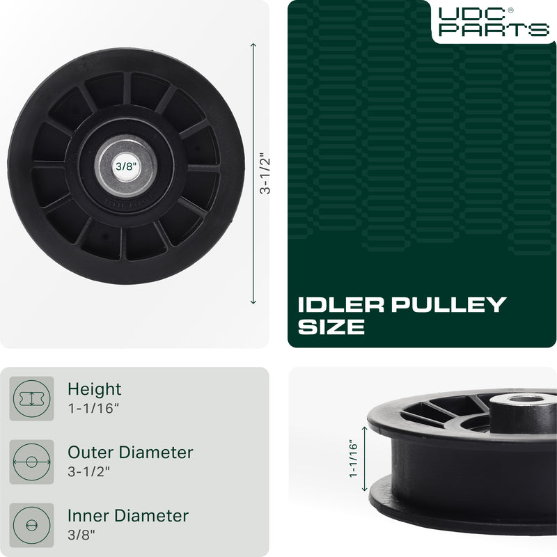 UDC Parts 539110311 Idler Pulley for Husqvarna Craftsman and Poulan Mower 14259 607163 MZ6125 RZ3016 RZ4219 RZ4619 Mower Pulleys -  UDC Parts 539110311 Idler Pulley for Husqvarna Craftsman and Poulan Mower 14259 607163 MZ6125 RZ3016 RZ4219 RZ4619