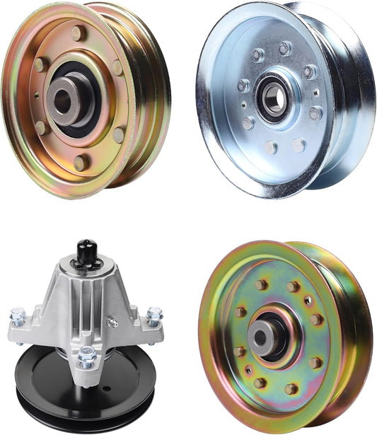 UDC Parts Mower Kit / Pulley 756-04224 + Pulley 956-04129 + Pulley GY20629 + Spindle 618-06976 + Spindle 918-06991 / Fits Troy-Bilt TB42 MOWER PARTS - UDC Parts Mower Kit / Pulley 756-04224 + Pulley 956-04129 + Pulley GY20629 + Spindle 618-06976 + Spindle 918-06991 / Fits Troy-Bilt TB42