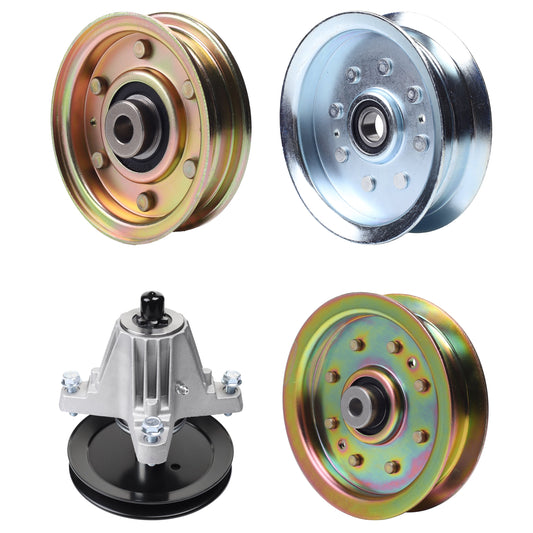 UDC Parts Mower Kit / Pulley 756-04224 + Pulley 956-04129 + Pulley GY20629 + Spindle 618-06976 / Fits Troy-Bilt TB42 MOWER PARTS - UDC Parts Mower Kit / Pulley 756-04224 + Pulley 956-04129 + Pulley GY20629 + Spindle 618-06976 / Fits Troy-Bilt TB42