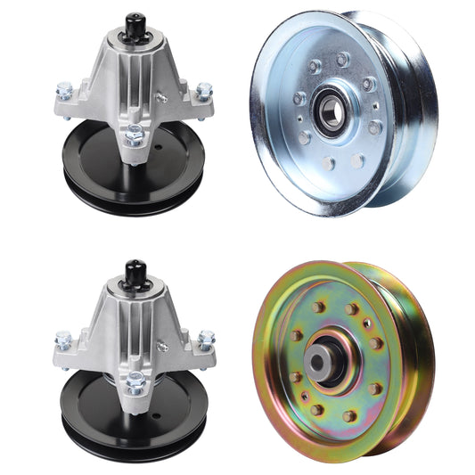 UDC Parts Mower Kit / Pulley 956-04129 + Pulley GY20629 + Spindle 618-06976 + Spindle 918-06991 / Fits Troy-Bilt TB42 MOWER PARTS - UDC Parts Mower Kit / Pulley 956-04129 + Pulley GY20629 + Spindle 618-06976 + Spindle 918-06991 / Fits Troy-Bilt TB42