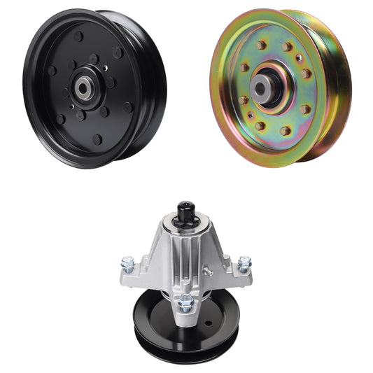 UDC Parts Mower Kit / Pulley 756-04511B + Pulley 956-04129 + Spindle 618-06980 / Fits Troy-Bilt Mustang 50 XP MOWER PARTS - UDC Parts Mower Kit / Pulley 756-04511B + Pulley 956-04129 + Spindle 618-06980 / Fits Troy-Bilt Mustang 50 XP