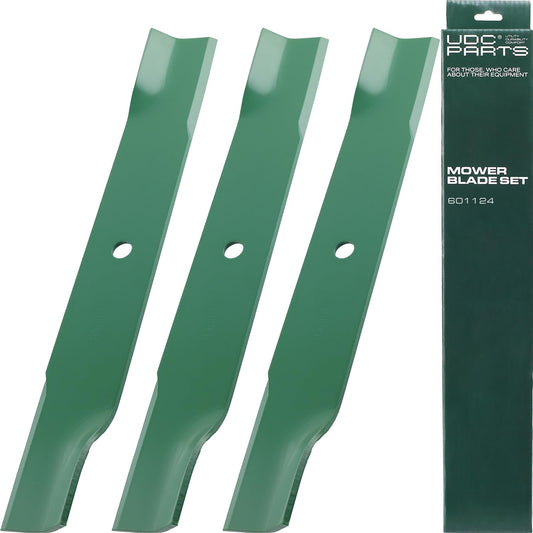 UDC Parts 601124 Mower Blades for Hustler 54 Inch Raptor SD Fastrak 797696 Raptor SDX X XD XL 797704 Big Dog 601013 602416 797712 / 3 Pack Low Lift Blades Products - UDC Parts 601124 Mower Blades for Hustler 54 Inch Raptor SD Fastrak 797696 Raptor SDX X XD XL 797704 Big Dog 601013 602416 797712 / 3 Pack Low Lift Blades