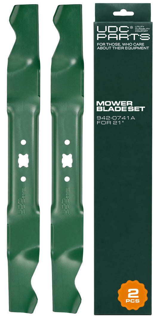Yard-Machines Aftermarket Parts - 942-0741A Mower Blades 21 Inch Replacement for Troy Bilt TB130 TB240 TB160 TB115 TB230 Craftsman M230 M250 Cub Cadet Yard Machines 742-0741 742-0741A 942-0741 CMXGZAM100067 / Mulching 2 Pack