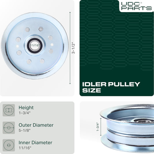 GY20629 Idler Pulley / 42 48 inch deck / Replacement for John Deere GY20110 GY20639 Sabre 14542GS 1642HS 1742HS GY20629 Idler Pulley / 42 48 inch deck / Replacement for John Deere GY20110 GY20639 Sabre 14542GS 1642HS 1742HS