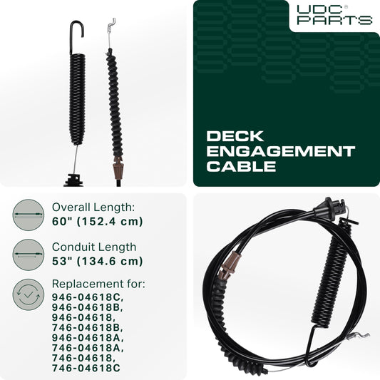 946-04618C Deck Engagement Cable Replacement for Cub Cadet LTX 1045 LTX 1040 946-04618 946-04618A 946-04618B 746-04618 746-04618A 746-04618B 746-04618C MTD Troy Bilt LTX 1042 Clutch Cable - 946-04618C Deck Engagement Cable Replacement for Cub Cadet LTX 1045 LTX 1040 946-04618 946-04618A 946-04618B 746-04618 746-04618A 746-04618B 746-04618C MTD Troy Bilt LTX 1042