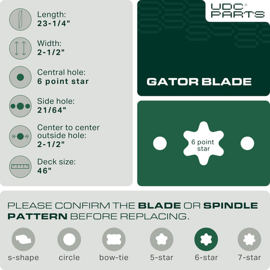 942-04290-X Mower Gator Mulching Blades 6 Point Star Replacement for Cub Cadet 46 Inch LTX 1045 1046 XT1 LT46 XT2 LX46 742-04290-X 942-04244A 942-04290A Craftsman Troy Bilt / 2 Pack Mower Blades - 942-04290-X Mower Gator Mulching Blades 6 Point Star Replacement for Cub Cadet 46 Inch LTX 1045 1046 XT1 LT46 XT2 LX46 742-04290-X 942-04244A 942-04290A Craftsman Troy Bilt / 2 Pack