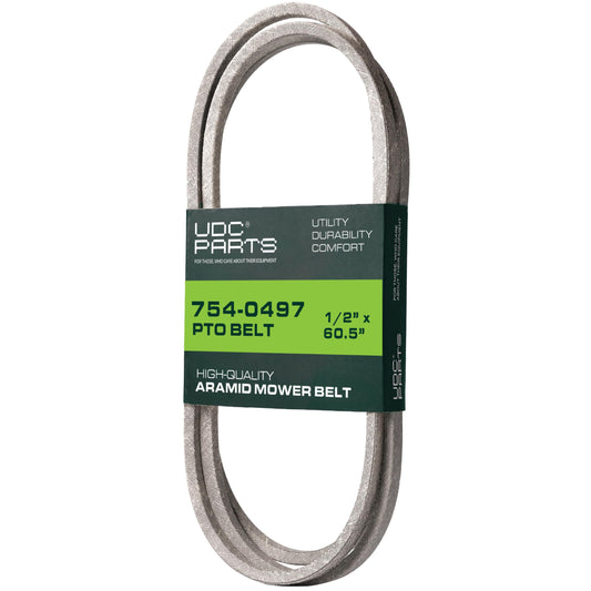 Yard-Machines Aftermarket Parts - 754-0497, 954-0497 Mower PTO Belt Replacement for MTD, Troy Bilt 13AJ609G766 & More | 42-in Deck | Aramid Cord