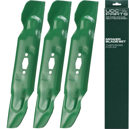 Aftermarket Troy-Bilt Lawn Mower Parts - 742P05086 Cub Cadet 54 Inch High Lift Blades Replacement, 3 Pack | Diamond (S-pattern), 490-110-C194 490-110-F194 742-05086 490-110-Y194 ZTS2 ZT2 54" ZT1-54 Craftsman CMXGZAM110194 Z5800 T3200