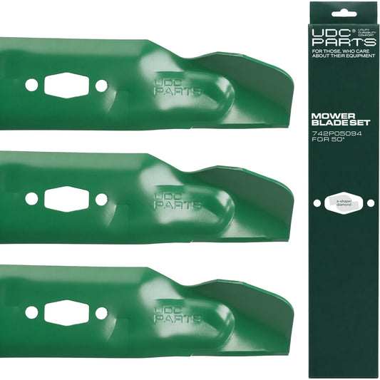 Troy-Bilt Aftermarket Parts - UDC Parts 742-05094 S-Shape Mower Blades Replacement for Cub Cadet 50 Inch ZTS1 ZTS2 742P05094 Craftsman CMXGZAM110193 Z5600 Z5650 Troy Bilt 742P05512 490-110-Y193 ZT1-50/3 Pack High Lift