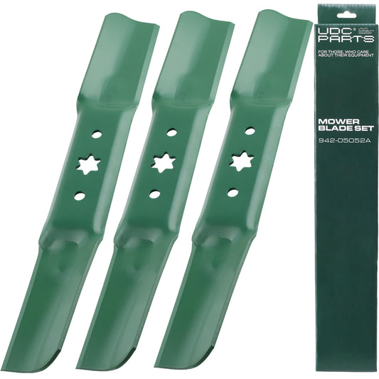 942-05052A Mower Blades 6 Point Star Replacement for Cub Cadet 50 Inch XT1 LT50 GT50 RZT50 L50 S50 XT2 LX50 Troy Bilt Mustang XP Craftsman Z550 T260 742-05052A / Medium Lift Mulching 3 Pack Aftermarket Columbia Lawn Mower Parts - 942-05052A Mower Blades 6 Point Star Replacement for Cub Cadet 50 Inch XT1 LT50 GT50 RZT50 L50 S50 XT2 LX50 Troy Bilt Mustang XP Craftsman Z550 T260 742-05052A / Medium Lift Mulching 3 Pack
