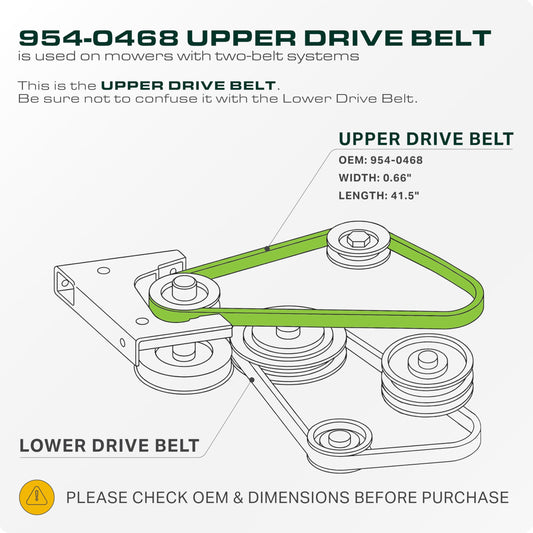 954-0468, 754-0468 Mower Drive Belt Replacement for Troy-Bilt Bronco | Toro LX500, LX460 & More | Aramid Cord Products - 954-0468, 754-0468 Mower Drive Belt Replacement for Troy-Bilt Bronco | Toro LX500, LX460 & More | Aramid Cord