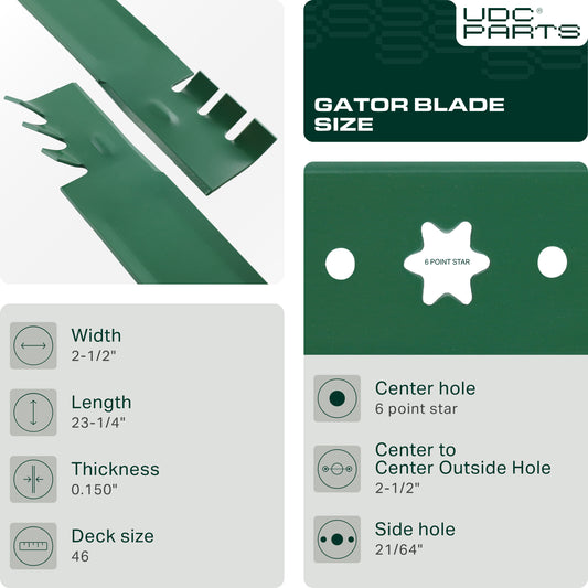 UDC Parts 942-04290-X Mower Gator Mulching Blades for Cub Cadet 46 Inch XT1 LT46 LTX 1045 1046 XT2 LX46 ZT1 742-04290-X 942-04244A 942-04290A Craftsman Troy Bilt MTD 942-04244A-X / 2 Pack Troy-Bilt Aftermarket Parts -  UDC Parts 942-04290-X Mower Gator Mulching Blades for Cub Cadet 46 Inch XT1 LT46 LTX 1045 1046 XT2 LX46 ZT1 742-04290-X 942-04244A 942-04290A Craftsman Troy Bilt MTD 942-04244A-X / 2 Pack