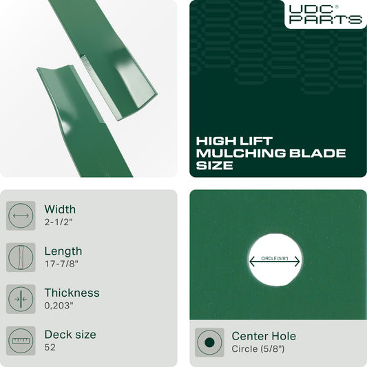 UDC Parts 603995 Mower Blades for Hustler Raptor 52 Inch 795526 783753 30227-52X Mini Z FasTrak SD X-ONE Super S Sport Hustler Z 931899 935817 931949 927236 936492 933077 / High Lift Mulching / 3 Pack Bulk Lawn Mower Blades -  UDC Parts 603995 Mower Blades for Hustler Raptor 52 Inch 795526 783753 30227-52X Mini Z FasTrak SD X-ONE Super S Sport Hustler Z 931899 935817 931949 927236 936492 933077 / High Lift Mulching / 3 Pack