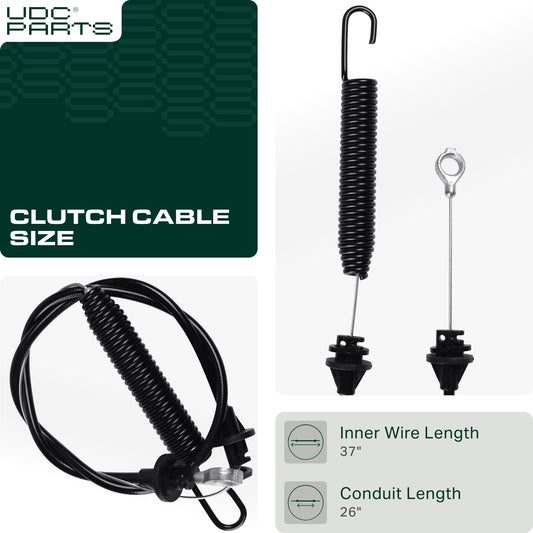 UDC Parts 946-04092 Clutch Cable for 46 inch MTD Troy-Bilt 746-04092 Toro 112-0504 LX420 LX425 LX460 Lawn Mowers Craftsman Aftermarket Parts -  UDC Parts 946-04092 Clutch Cable for 46 inch MTD Troy-Bilt 746-04092 Toro 112-0504 LX420 LX425 LX460 Lawn Mowers