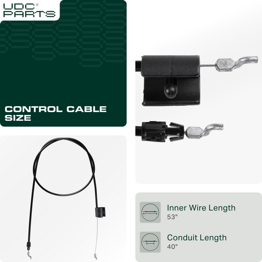 UDC Parts 946-1130 746-1130 Control Cable for MTD Cub Cadet Troy Bilt Yard Machine Yard-Man Craftsman Bolens White Outdoor Huskee Products -  UDC Parts 946-1130 746-1130 Control Cable for MTD Cub Cadet Troy Bilt Yard Machine Yard-Man Craftsman Bolens White Outdoor Huskee
