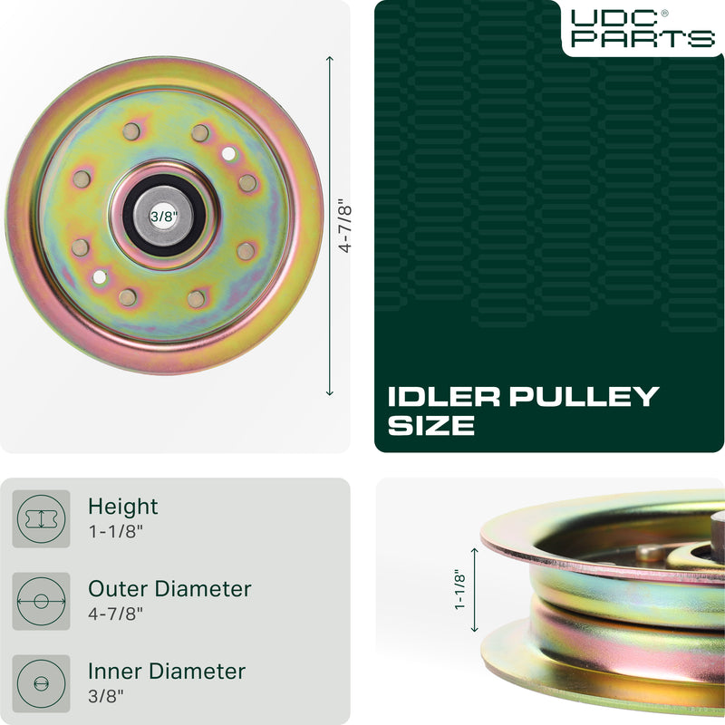 UDC Parts 956-04129 Idler Pulley / 42 46 48 50 54 inch deck / for Cub Cadet MTD 956-04129C 756-04129B 756-04129C 753-08171 756-04129C  UDC Parts 956-04129 Idler Pulley / 42 46 48 50 54 inch deck / for Cub Cadet MTD 956-04129C 756-04129B 756-04129C 753-08171 756-04129C