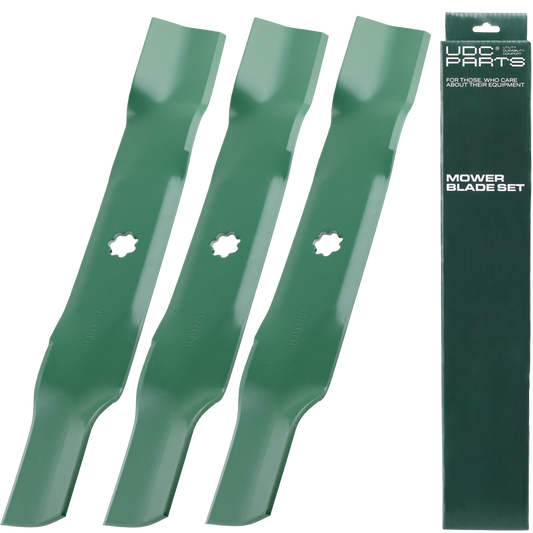 UDC Parts GY20852 Mower Blades for John Deere 48 Inch GX21784 D140 Z355E E140 S140 LA145 S170 D160 E170 E160 LA130 S160 LA140 Z245 AM137757 AM141035 GX21786 D150 D155 E150 LA155 / High Lift / 3 Pack  UDC Parts GY20852 Mower Blades for John Deere 48 Inch GX21784 D140 Z355E E140 S140 LA145 S170 D160 E170 E160 LA130 S160 LA140 Z245 AM137757 AM141035 GX21786 D150 D155 E150 LA155 / High Lift / 3 Pack