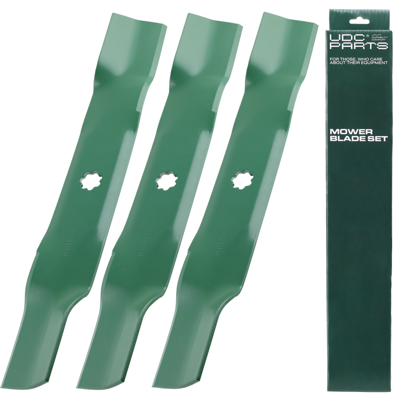UDC Parts GY20852 Mower Blades for John Deere 48 Inch GX21784 D140 Z355E E140 S140 LA145 S170 D160 E170 E160 LA130 S160 LA140 Z245 AM137757 AM141035 GX21786 D150 D155 E150 LA155 / High Lift / 3 Pack MOWER PARTS -  UDC Parts GY20852 Mower Blades for John Deere 48 Inch GX21784 D140 Z355E E140 S140 LA145 S170 D160 E170 E160 LA130 S160 LA140 Z245 AM137757 AM141035 GX21786 D150 D155 E150 LA155 / High Lift / 3 Pack