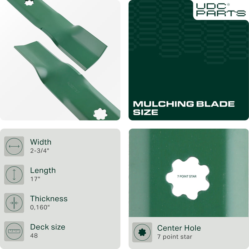 UDC Parts GY20852 Mower Blades for John Deere 48 Inch GX21784 D140 Z355E E140 S140 LA145 S170 D160 E170 E160 LA130 S160 LA140 Z245 AM137757 AM141035 GX21786 D150 D155 E150 LA155 / High Lift / 3 Pack MOWER PARTS -  UDC Parts GY20852 Mower Blades for John Deere 48 Inch GX21784 D140 Z355E E140 S140 LA145 S170 D160 E170 E160 LA130 S160 LA140 Z245 AM137757 AM141035 GX21786 D150 D155 E150 LA155 / High Lift / 3 Pack
