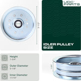 UDC Parts GY20629 Idler Pulley / 42 48 inch deck / for John Deere GY20110 GY20639 Sabre 14542GS 1642HS 1742HS  UDC Parts GY20629 Idler Pulley / 42 48 inch deck / for John Deere GY20110 GY20639 Sabre 14542GS 1642HS 1742HS
