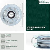 UDC Parts GY22172 Idler Pulley / 42 48 inch deck / for John Deere Scotts Sabre GY20067 D140 D102 D110 D125 D130 Products -  UDC Parts GY22172 Idler Pulley / 42 48 inch deck / for John Deere Scotts Sabre GY20067 D140 D102 D110 D125 D130