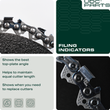UDC Parts 3-Pack / 20-Inch Chainsaw Chain / .050 Gauge 72 Drive Links 3/8 Pitch/Low-Vibration and Low-Kickback/Fits Stihl Husqvarna Makita Poulan  UDC Parts 3-Pack / 20-Inch Chainsaw Chain / .050 Gauge 72 Drive Links 3/8 Pitch/Low-Vibration and Low-Kickback/Fits Stihl Husqvarna Makita Poulan