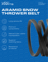 Aftermarket Cub Cadet Snowblower Parts -  UDC Parts Snow Blower Belt 34.00 inches/Fits MTD 754-0153 954-0367 754-0367 954-0367A 754-0367A 754-0273 Other/Kevlar Cord/Belt for Snow Thrower