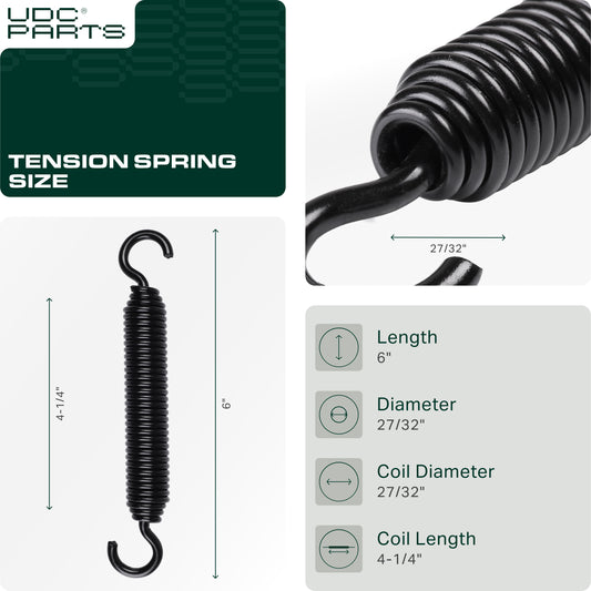  UDC Parts 08300507 Tension Spring / Replaces OEM no. 08300728 Ariens 815034 888305 888306 888308 Lawn Mower