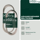 OEM–Equivalent Exmark Belt -  UDC Parts Mower Deck Belt 109-8073 / Aramid Cord / 198.75 inches/for Exmark Lazer E Z X S AS Series Zero Turn