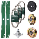 Bulk Lawn Mower Pulleys -  UDC Parts Mower Kit / Belt 140294 + Belt 174368 + Belt 180808 + Pulley 127783 + Pulley 129861 + Pulley 173437 + Spindle 532174356 + 2 Pack Blades 134149 / Fits Jonsered LT2122A2