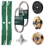 Wholesale Lawn Mower Parts -  UDC Parts Mower Kit / Belt 140294 + Belt 174368 + Pulley 127783 + Pulley 129861 + Pulley 173437 + Spindle 532174356 + 2 Pack Blades 134149 / Fits Jonsered LT2122A2