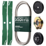Products -  UDC Parts Mower Kit / Belt 138255 + Pulley 127783 + Pulley 129861 + Pulley 532194326 + 2 Pack Blades 134149 / Fits Husqvarna LT152