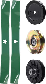 Products -  UDC Parts Mower Kit / Pulley 127783 + Pulley 129861 + Spindle 532174356 + 2 Pack Blades 134149 / Fits Husqvarna LTH1542 YTH130
