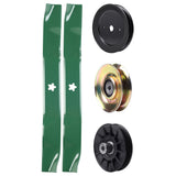 test -  UDC Parts Mower Kit / Pulley 127783 + Pulley 129861 + Pulley 532194326 + 2 Pack Blades 134149 / Fits Husqvarna LT152