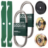Wholesale Lawn Mower Parts -  UDC Parts Mower Kit / Belt 138255 + Belt 144959 + Pulley 127783 + Pulley 129861 + Pulley 173437 + 2 Pack Blades 138497 / Fits Poulan PXT12538