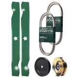 Products -  UDC Parts Mower Kit / Belt 138255 + Belt 197253 + Pulley 127783 + Pulley 129861 + 2 Pack Blades 138497 / Fits Husqvarna LT152
