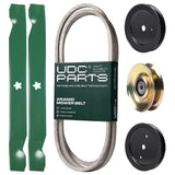 Products -  UDC Parts Mower Kit / Belt 138255 + Pulley 127783 + Pulley 129861 + Pulley 195945 + 2 Pack Blades 138971 / Fits Poulan Pro PB19542LT