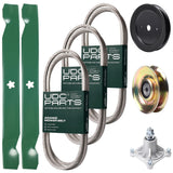 Products -  UDC Parts Mower Kit / Belt 140294 + Belt 144959 + Belt 174883 + Pulley 127783 + Pulley 129861 + Spindle 532174356 + 2 Pack Blades 138971 / Fits Husqvarna LTH1542