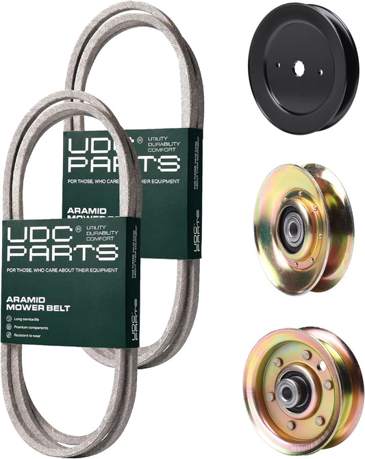 Products -  UDC Parts Mower Kit / Belt 140294 + Belt 144200 + Belt 174883 + Pulley 127783 + Pulley 129861 + Pulley 173437 / Fits Husqvarna LTH120 YTH170