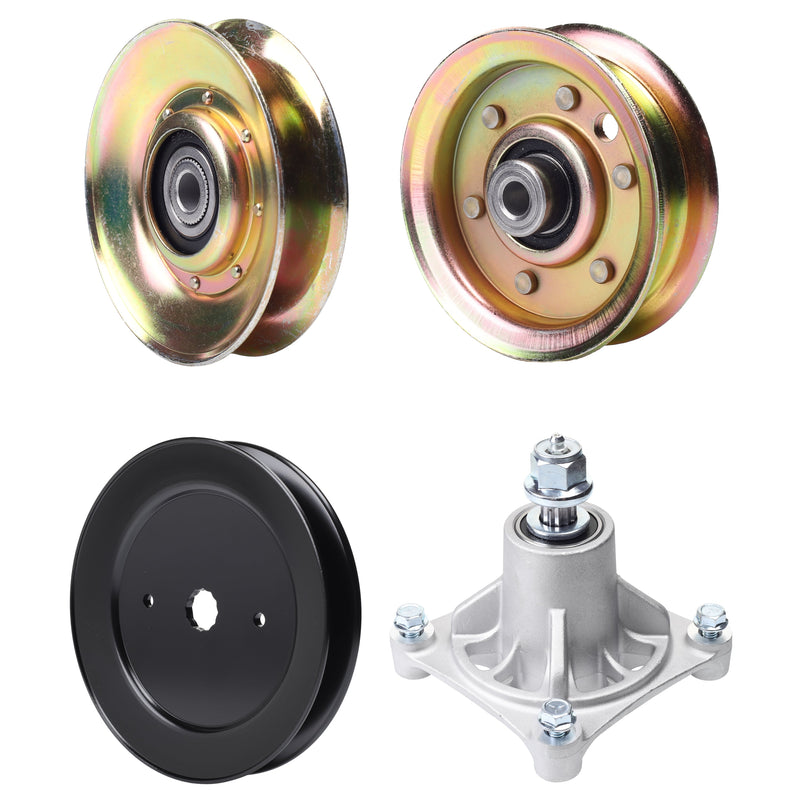 Products -  UDC Parts Mower Kit / Pulley 127783 + Pulley 129861 + Pulley 173437 + Spindle 532174356 / Fits Husqvarna LTH1542 YTH130 YTH2048