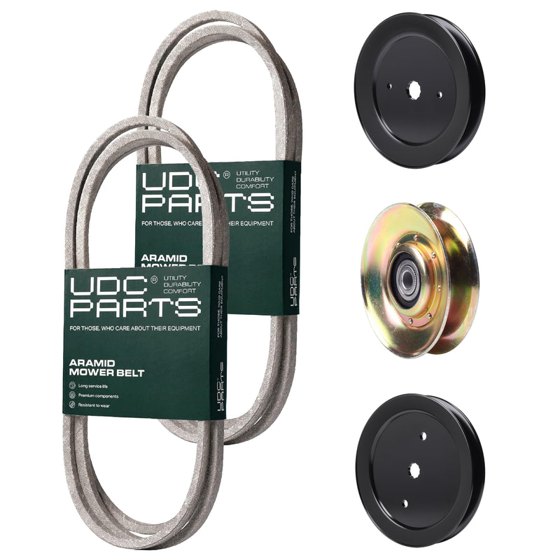  UDC Parts Mower Kit / Belt 140294 + Belt 174883 + Pulley 127783 + Pulley 129861 + Pulley 195945 / Fits Husqvarna YTH1842