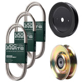  UDC Parts Mower Kit / Belt 140294 + Belt 144959 + Belt 197253 + Pulley 127783 + Pulley 129861 / Fits Husqvarna LTH152 YTH2042