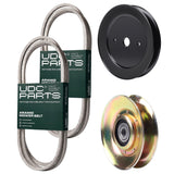 UDC Parts Mower Kit / Belt 130969 + Belt 140218 + Pulley 127783 + Pulley 129861 / Fits Husqvarna LTH152 LTH1842 YTH150 YTH1542 XP YTH180 YTH1848 XP YTH20B42T