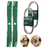 Products -  UDC Parts Mower Kit / Belt 140294 + Belt 174883 + Pulley 127783 + Pulley 173437 + 2 Pack Blades 134149 / Fits Jonsered LT16A LT17A LT18A LT2116A LT2117A LT2120A2