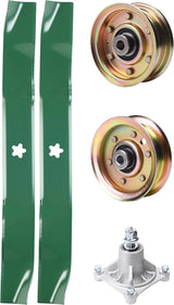 Products -  UDC Parts Mower Kit / Pulley 127783 + Pulley 173437 + Spindle 532174356 + 2 Pack Blades 134149 / Fits Husqvarna LTH1542 YTH130